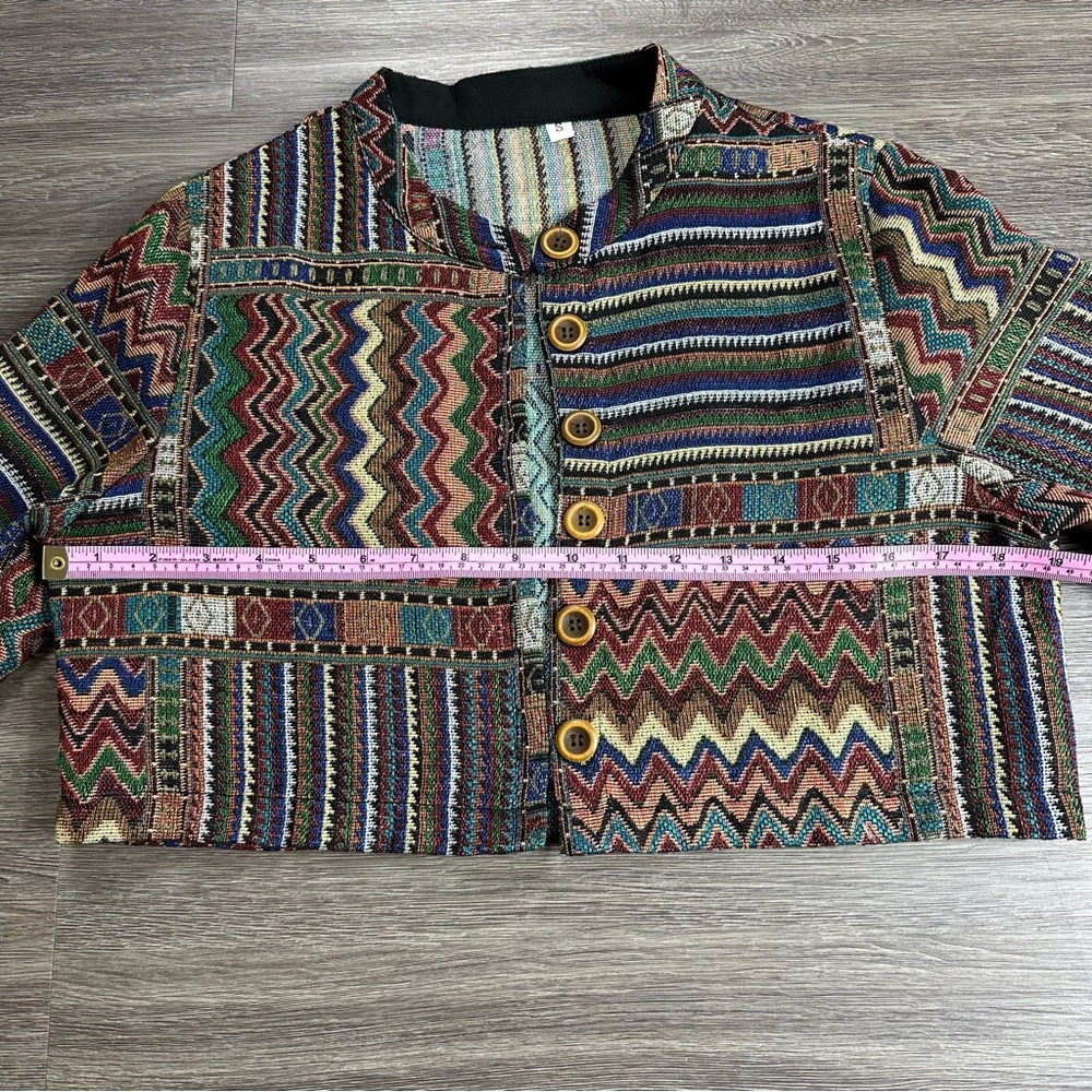 Final Sale: Colorful Geometric Patterned Jacket - Picture 5 of 7